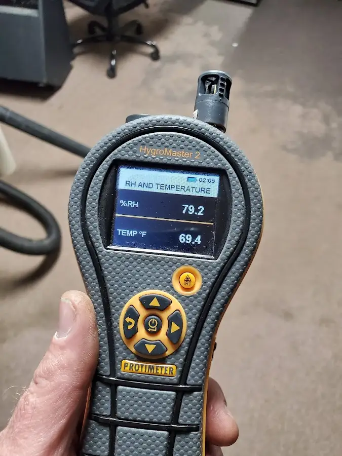 Moisture meter humidity assessment for Fire & Smoke Damage Restoration in Shoreview