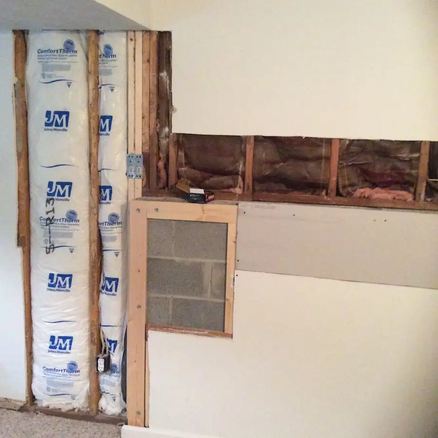 Wall insulation replacement during Contents Cleaning & Restoration in Shoreview